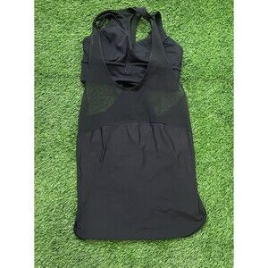 Lululemon Twist Around Tank Light Support Size 8 B/C Cup Black  Mesh BLK W1AIDS